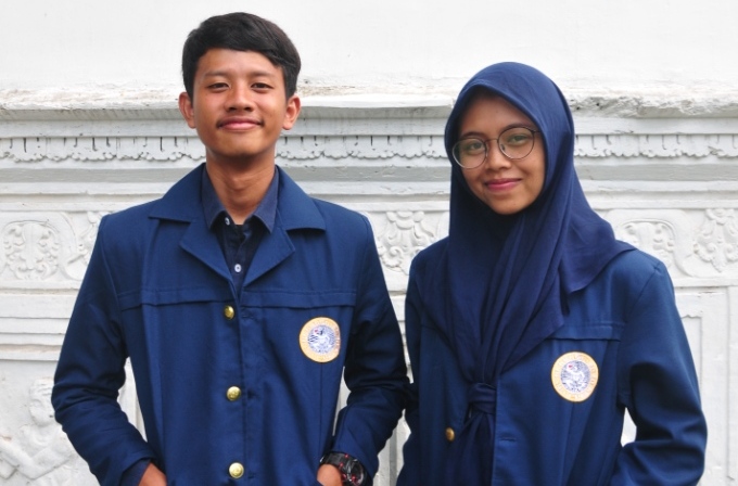 Bondan Sigit Purnomo Aji (Ketua) dan Melan Argarini (Wakil Ketua) KM PSDKU UNAIR Banyuwangi 2019. (Foto: Istimewa)