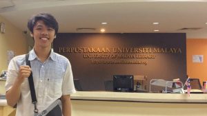 ANDRE Pupung Darmawan saat mengikuti student outbond di Malaysia. (Foto: Istimewa)