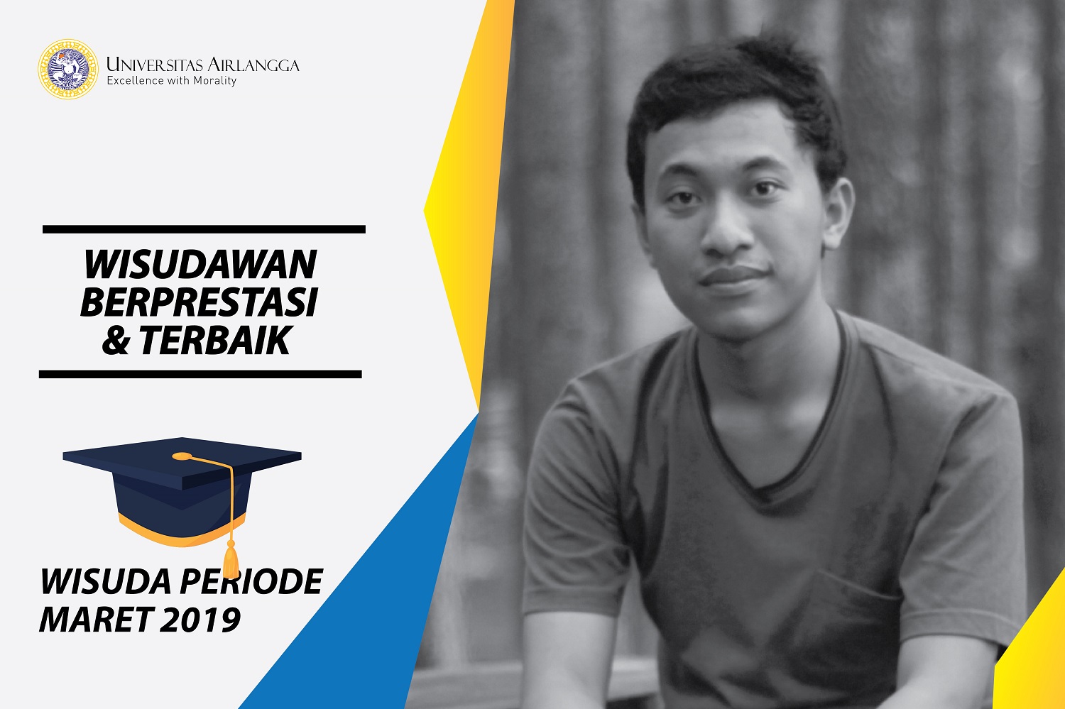 Rizky Kurniawan, outstanding graduate of Faculty of Humanities UNAIR