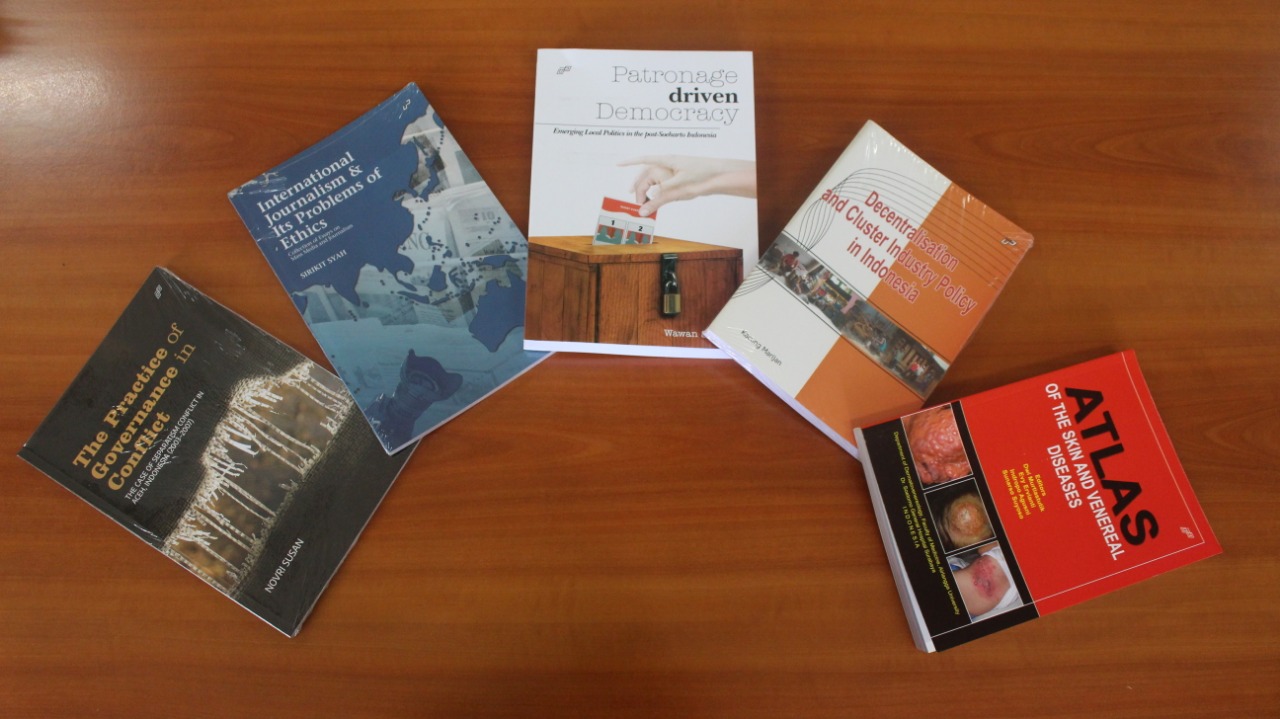 Some books published by Airlangga University Press (AUP) exhibited at London Book Fair