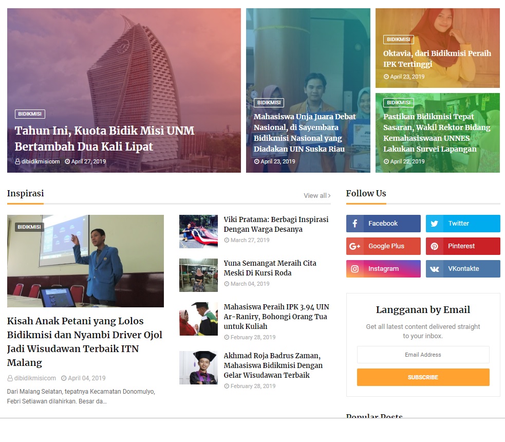 Website display of dibidikmisi.com. (Source: dibidikmisi.com )