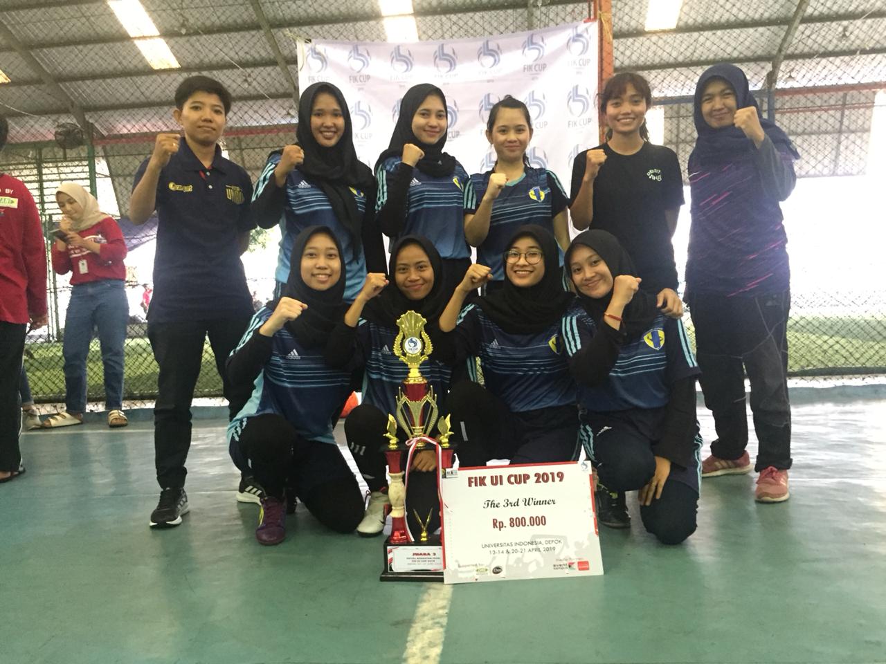 FKp UNAIR Women's Futsal Team in 2019 FIK UI Cup Competition, on Sunday (4/21/2019) at the University of Indonesia.