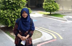 Anif Faricha Mantika, student of Political Science, Faculty of Social and Political Sciences in 2016.