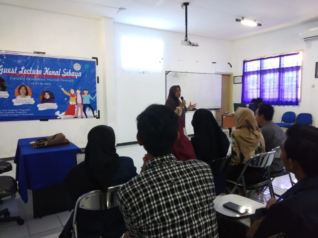 Suasana Kuliah tamu FKM PSDKU Banyuwangi tentang kesehatan Jiwa. (Foto: Istimewa)