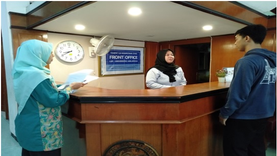 Uji Praktik Menghandel Tamu dalam Uji Sertifikasi Kompetensi FO Supervisor. (Foto: Istimewa)