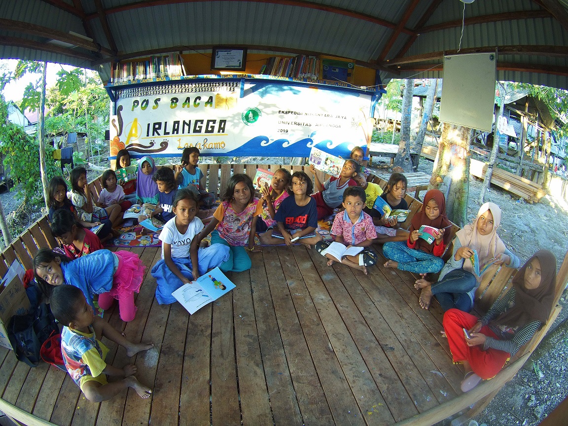 SUASANA Pos Baca Airlangga selepas acara peresmian. (Foto: Pandu Wibisono)
