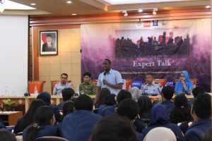 VOCAL point refugees asal Somalia yang membagikan kisahnya hingga sampai di Indonesia. (Foto: Aretha)