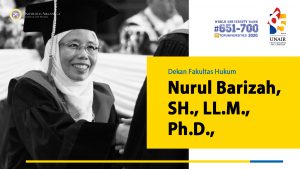 Dekan Fakultas Hukum Nurul Barizah S.H., LLM., PhD. (Ilustrasi: Feri Fenoria)
