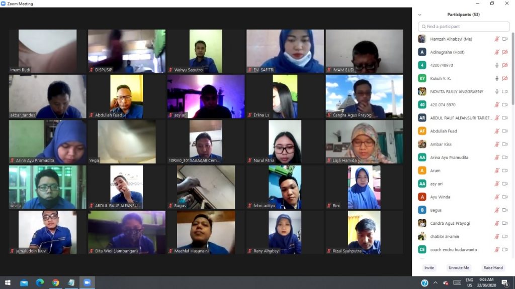 KOORDINASI Dengan DISPUSIP dan TBM melalui Zoom Meeting. (Foto: ISTIMEWA)
