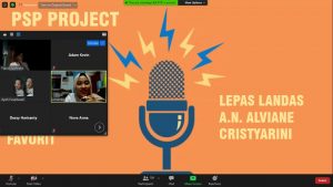 SUASANA ketika pengumuman pemenang pada Lomba Podcast yang diadakan oleh HIMA D3 Perpustakaan. (Foto: Istimewa)