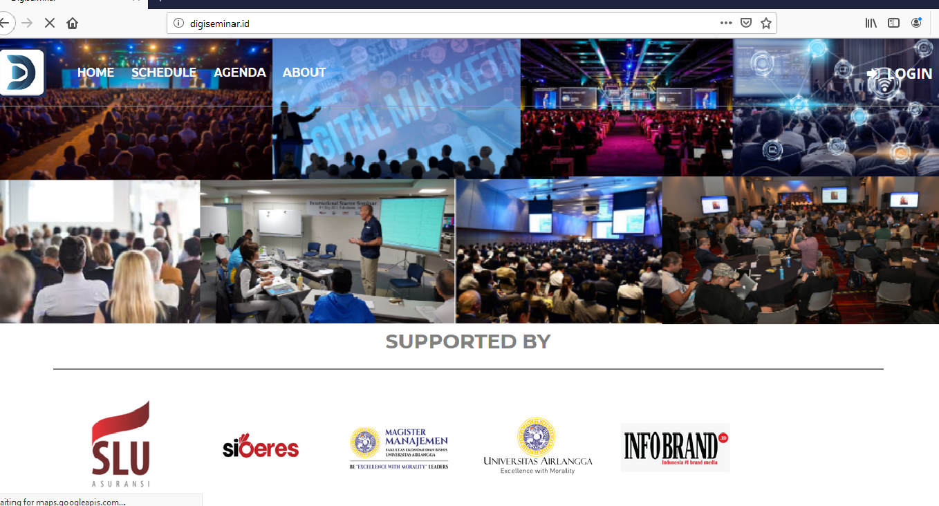 TAMPILAN utama aplikasi seminar.id yang diinisiasi oleh Dr. Gancar Candra Premananto, S.E., M.Si., Dosen Magister Management UNAIR. (Foto: Istimewa)