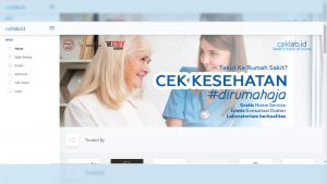 TAMPILAN Web ceklab.id. (Ilustrasi: Feri Fenoria)