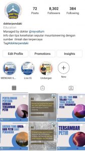 TANGKAPAN Layar Platform @dokterpendaki di Instagram. (Foto: Dok. Pribadi)