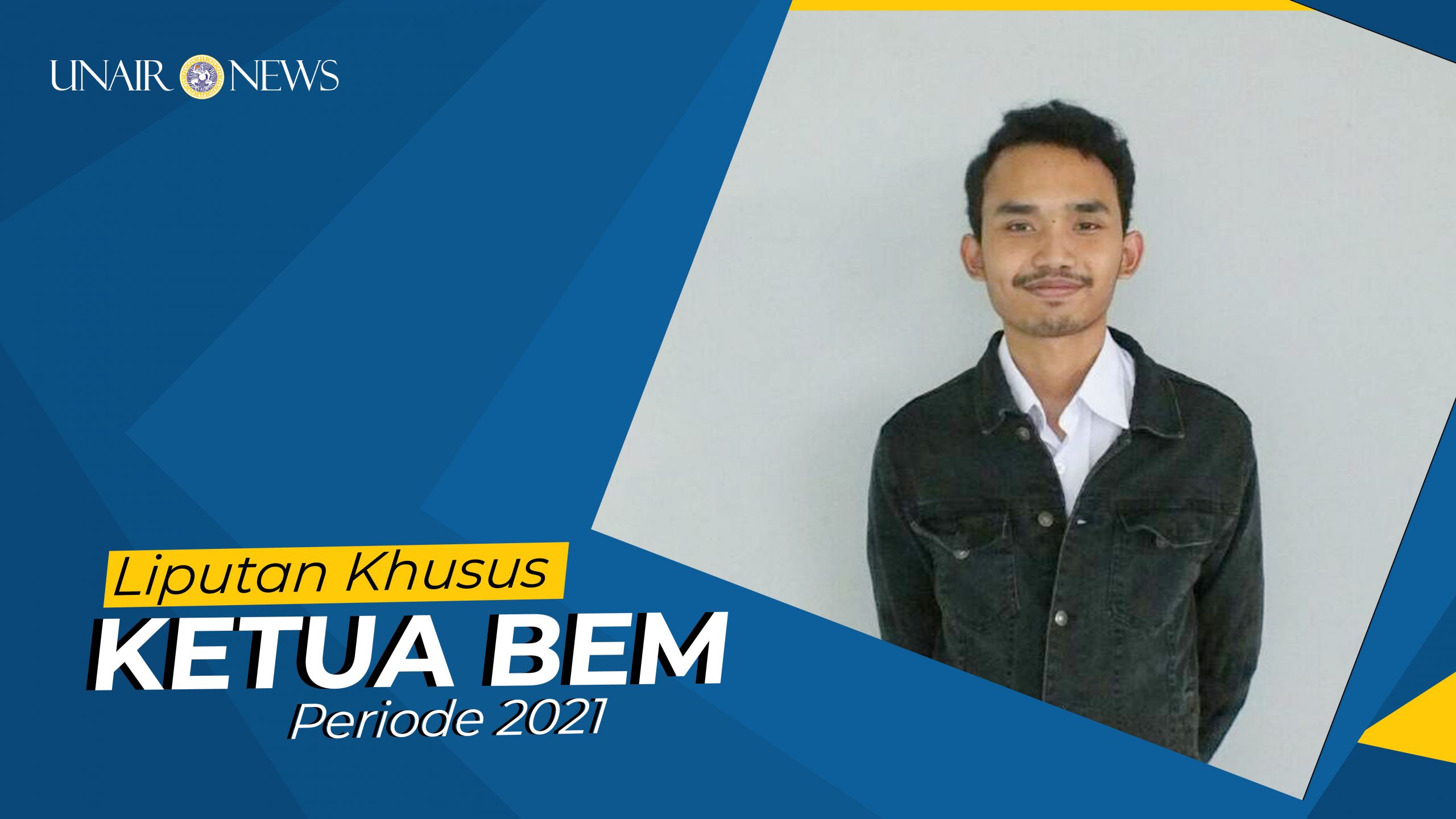POTRET Fahrizky Syah Novandy, ketua Badan Eksekutif Mahasiswa (BEM) Psikologi baru periode 2021-2022. (Ilustrasi: Feri Fenoria)