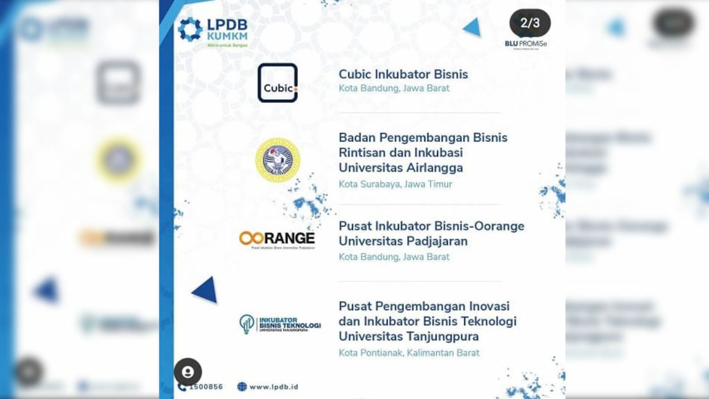 Tangkapan layar Instagram LPDB-KUMKM.