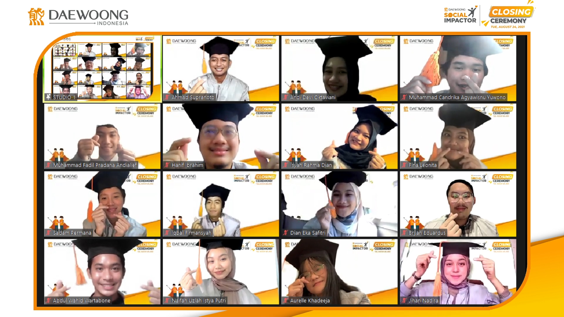 The closing ceremony of 'Daewoong Social Impactor' program.