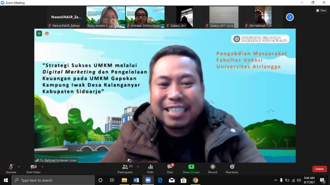 Rahmat Yuliawan S.E., M.M. selaku kepala program studi (KPS) administrasi perkantoran UNAIR.