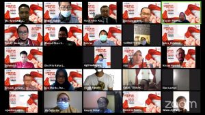 Suasana Webinar Arwana Talk Via Zoom Meeting dan Live Youtube .