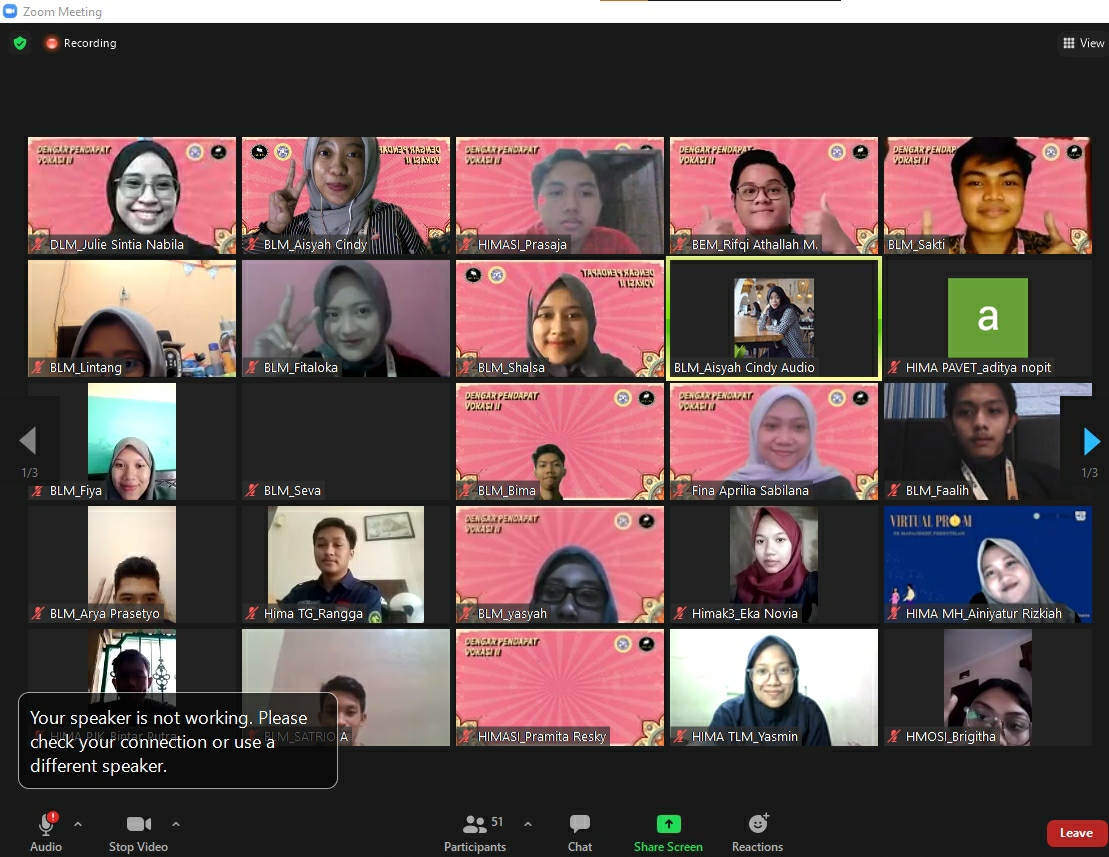 Jaring Aspirasi, BLM FV Adakan Dengar Pendapat Vokasi Vol 2