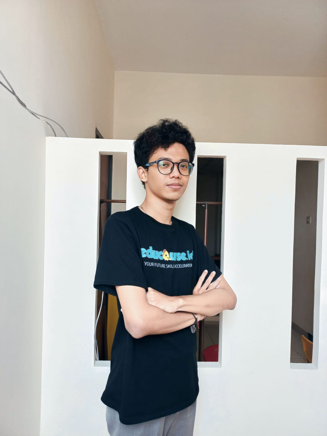 Ida Bagus Nyoman Satya Wiranata, mahasiswa Studi Kejepangan UNAIR yang mengikuti kegiatan MSIB di Educourse.id. (Foto: dokumentasi pribadi)