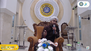 Kajian Muharram Masjid Ulul Azmi UNAIR bersama Habib Ali Zaenal Abidin Alkaff (Foto: Tangkapan Layar Siaran YouTube Ulul Azmi UNAIR)