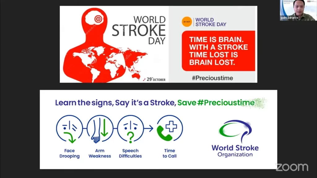 Yudhi Adrianto dr SpS (K) FINR FINA saat memaparkan materi bertajuk “Acute Ischemic Stroke: Detection and Recent Treatment.” (Foto: Istimewa)