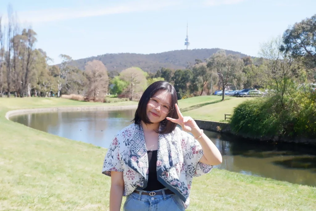 Yovensa Angie, a Faculty of Social and Political Sciences student, participated in the Indonesian International Student Mobility Awards program at the Australian National University. (Photo: By courtesy)