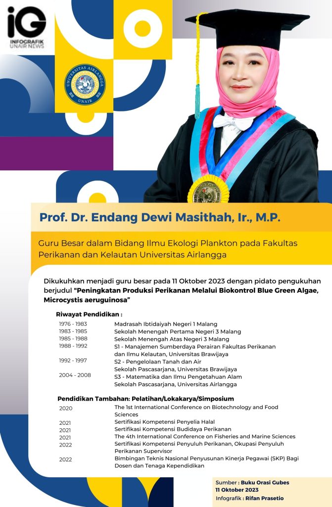 Infografik: Profil Guru Besar Prof. Dr. Endang Dewi Masithah, Ir., M.P.