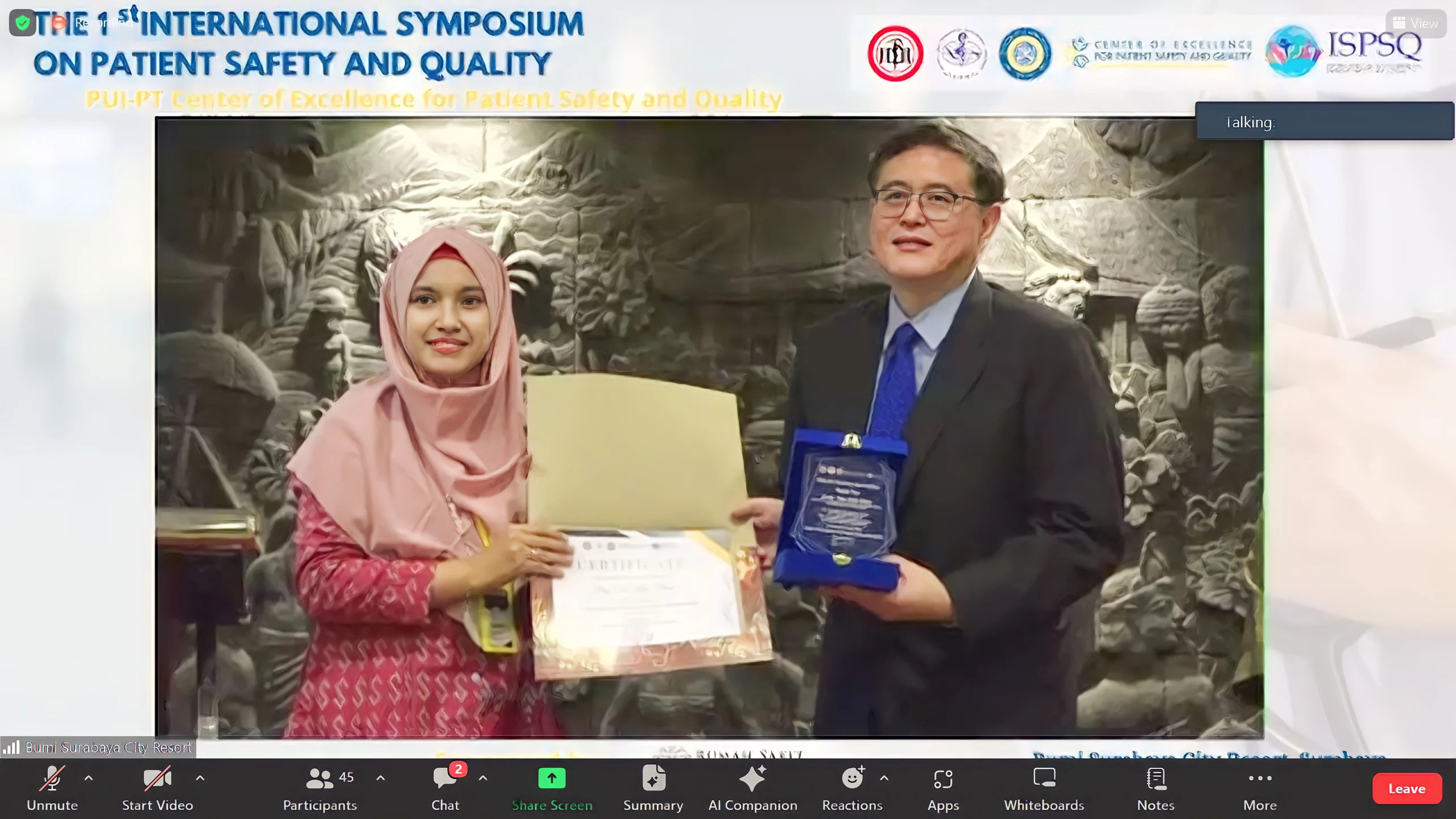 Prof. Tan Kok Hian, a Group Director and Senior Associate Dean of SingHealth Duke-NUS Institute for Patient Safety and Quality in the 1st International Symposium on Patient Safety and Quality at Hotel Bumi Surabaya City Resort on Monday, November 20, 2023.