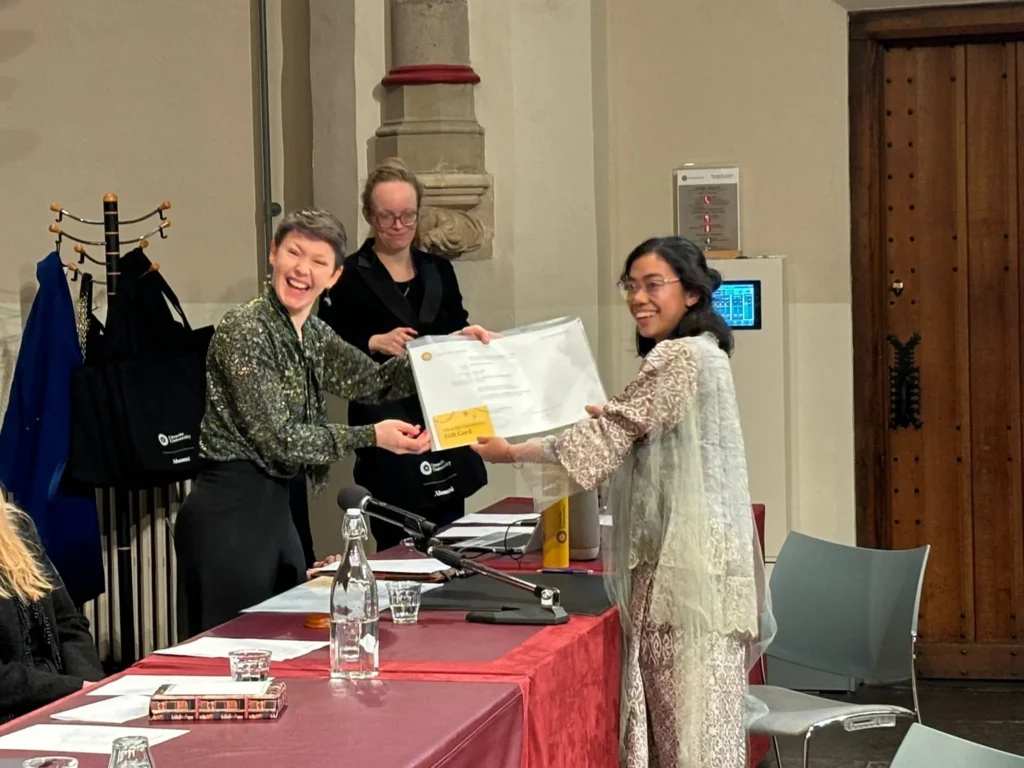 Annida Aqilla Putri at her graduation at Utrecht University (Photo: Source Doc.)