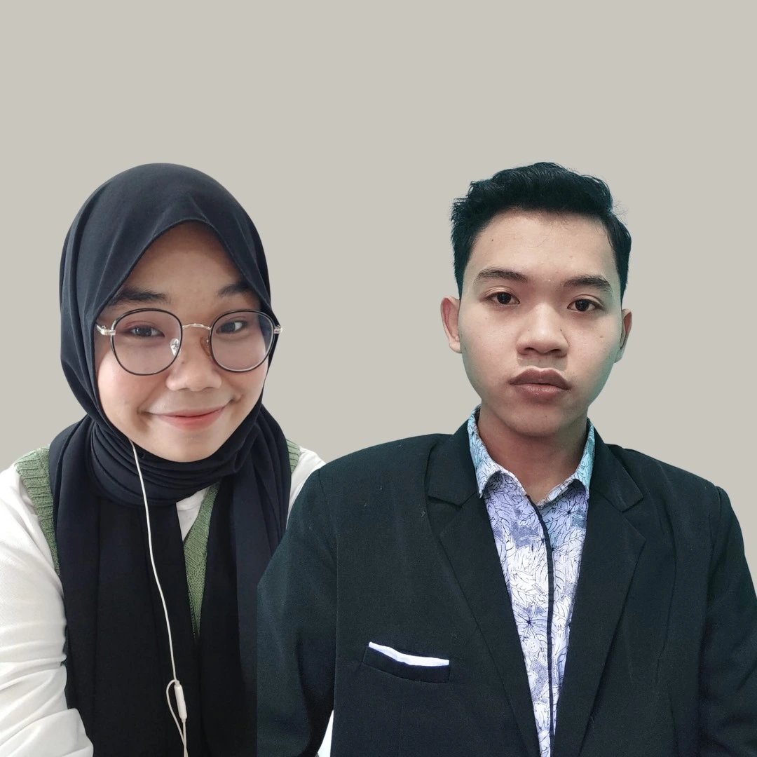 A picture of Wendy Belinda Tiantini (FIB) and Avim Dwi Wiranata (FISIP).