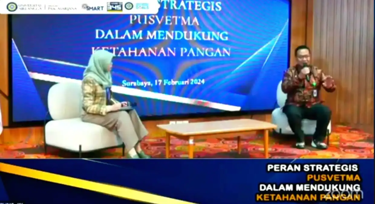 Drh Edy Budi Susila Msi as Head of BBVF Pusvetma during the guest lecture of Postgraduate School (Photo: By courtesy)