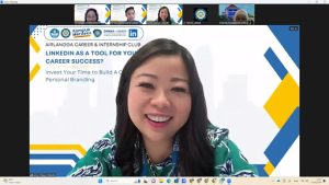 Lanny Wijaya, narasumber utama dalam webinar “Linkedin as a tool for your career success” yang diselenggarakan oleh DPKKA pada Kamis (14/3/2024) (Foto: SS Zoom)