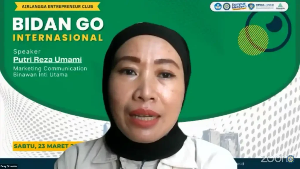 Desy Natalia Widya, Manager of Partnerships at PT Binawan Inti Utama opens the webinar. (Photo: SS Zoom)