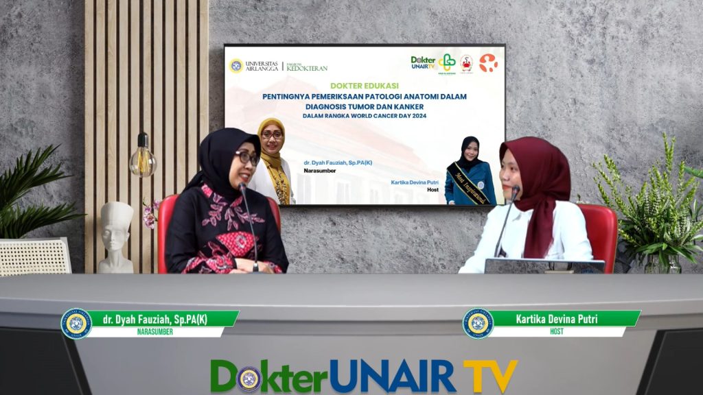 Foto dari kanan Kartika Devina Putri moderator dan dr Dyah Fauziah sebagai narasumber: gelaran Dokter UNAIR TV pada jum’at (01/02/2024). (Foto:Istimewa)