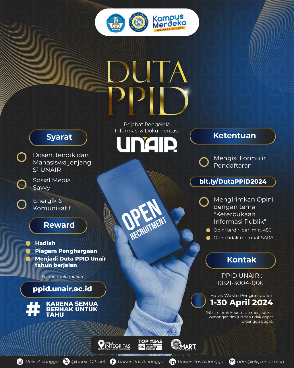 Duta PPID Universitas Airlangga - Universitas Airlangga Official Website