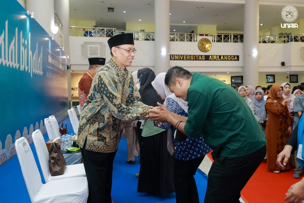 Halal Bi Halal UNAIR 1445 H di Hall Manajemen Kampus MERR-C, Selasa (16/4/2024). (Foto: Imam)