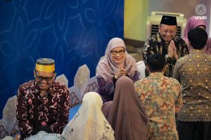 Halal Bi Halal UNAIR 1445 H di Hall Manajemen Kampus MERR-C, Selasa (16/4/2024). (Foto: Muafa)