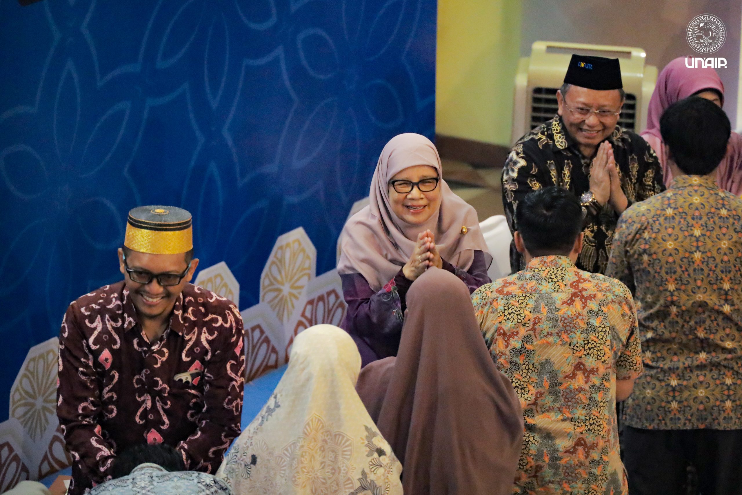 Halal Bi Halal UNAIR 1445 H di Hall Manajemen Kampus MERR-C, Selasa (16/4/2024). (Foto: Muafa)