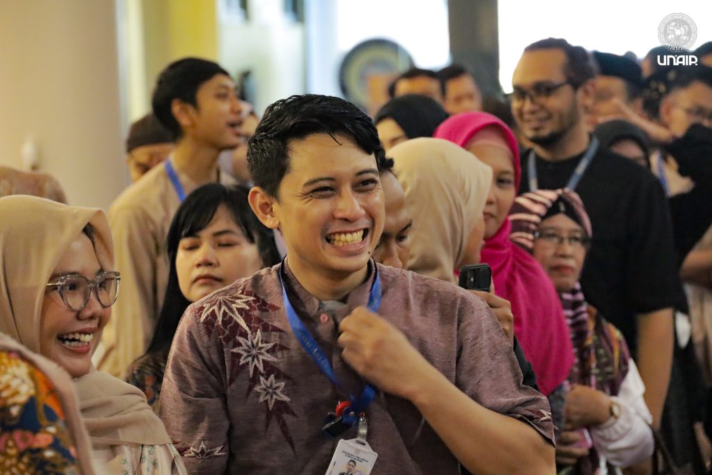 Halal Bi Halal UNAIR 1445 H di Hall Manajemen Kampus MERR-C, Selasa (16/4/2024). (Foto: Muafa)