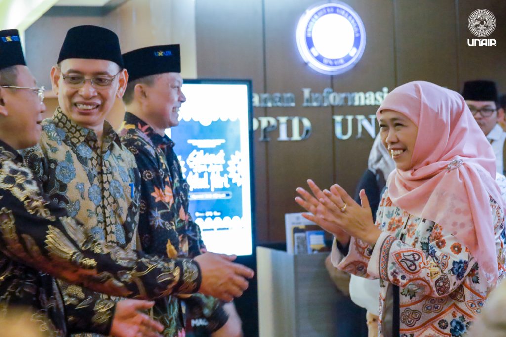 Halal Bi Halal UNAIR 1445 H di Hall Manajemen Kampus MERR-C, Selasa (16/4/2024). (Foto: Hanim)