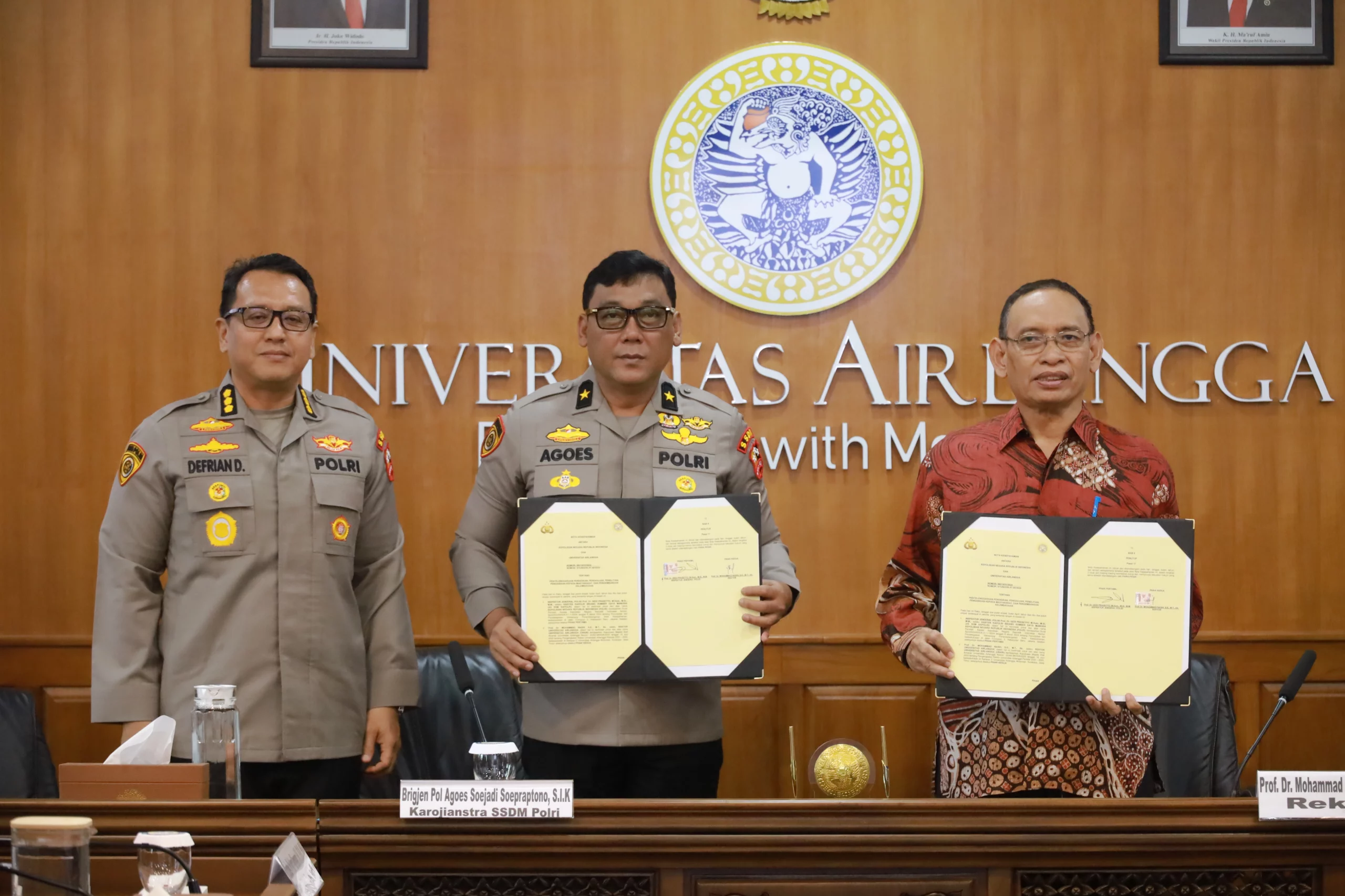 UNAIR-Polri sign MoU to strengthen cooperation in various fields