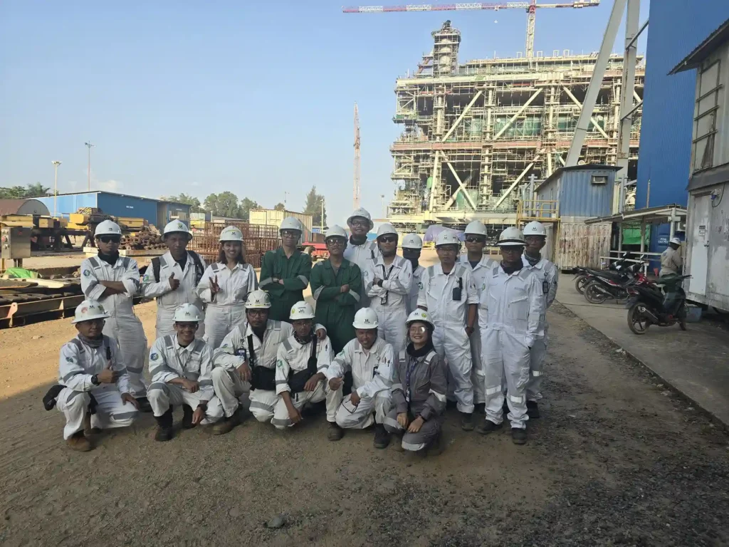 Muhammad Rafli Nabil Arsalan during his field work at PT McDermott Indonesia (Photo: Muhammad Rafli Nabil Arsalan)