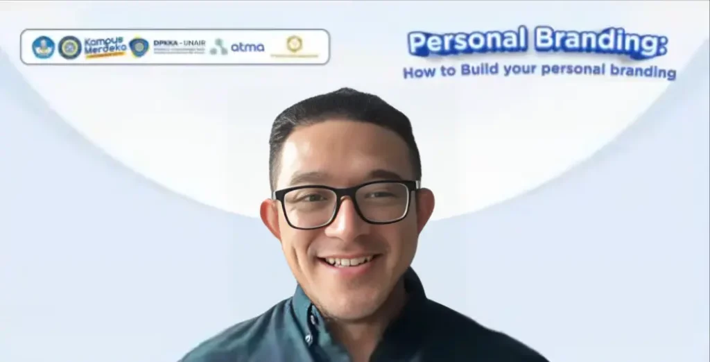 Erick Andrea Timothy during personal branding presentation in DPKKA webinar. (Photo: By courtesy)