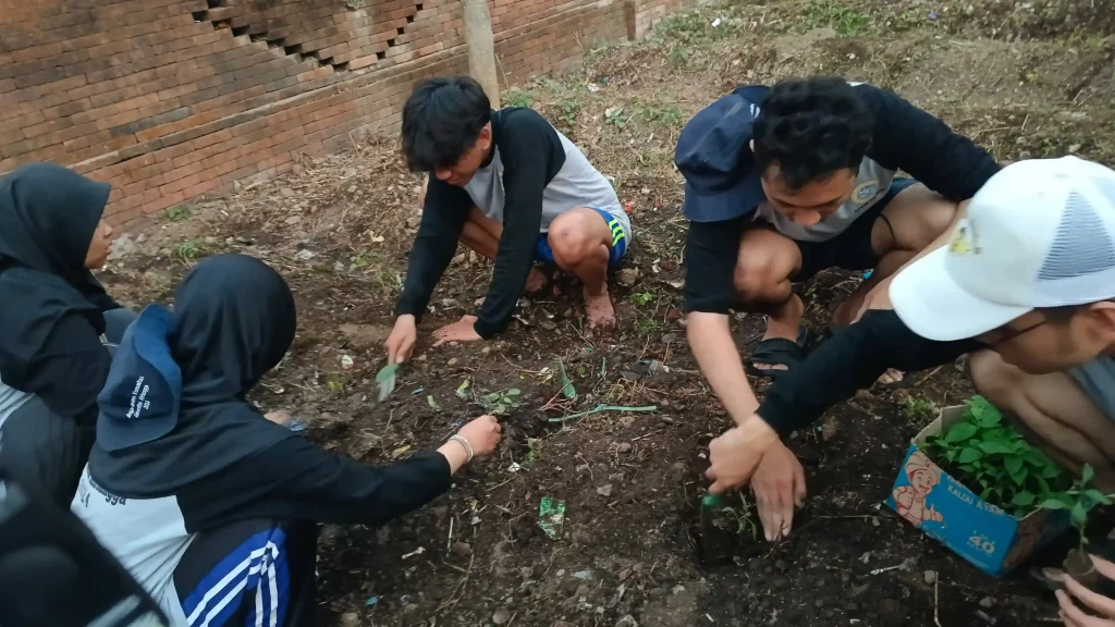 Kegiatan Tanam Sayur Bersama Masyarakat (TAMASYA) di Desa Bening (Foto: Dok. Tim BBK)