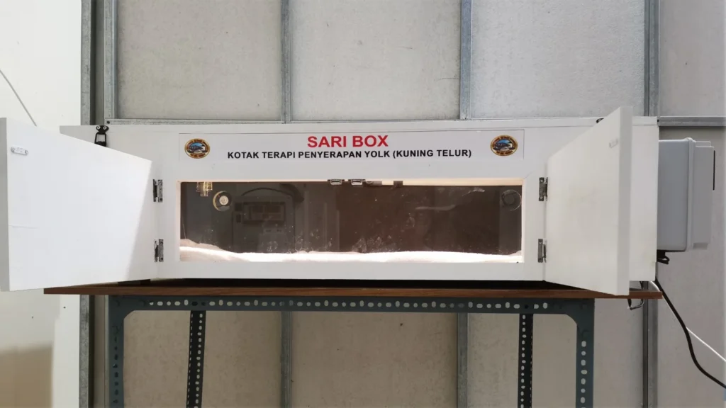 SARI BOX: A Yolk Retention Therapy Tool for Hatchlings. (Photo: By courtesy)