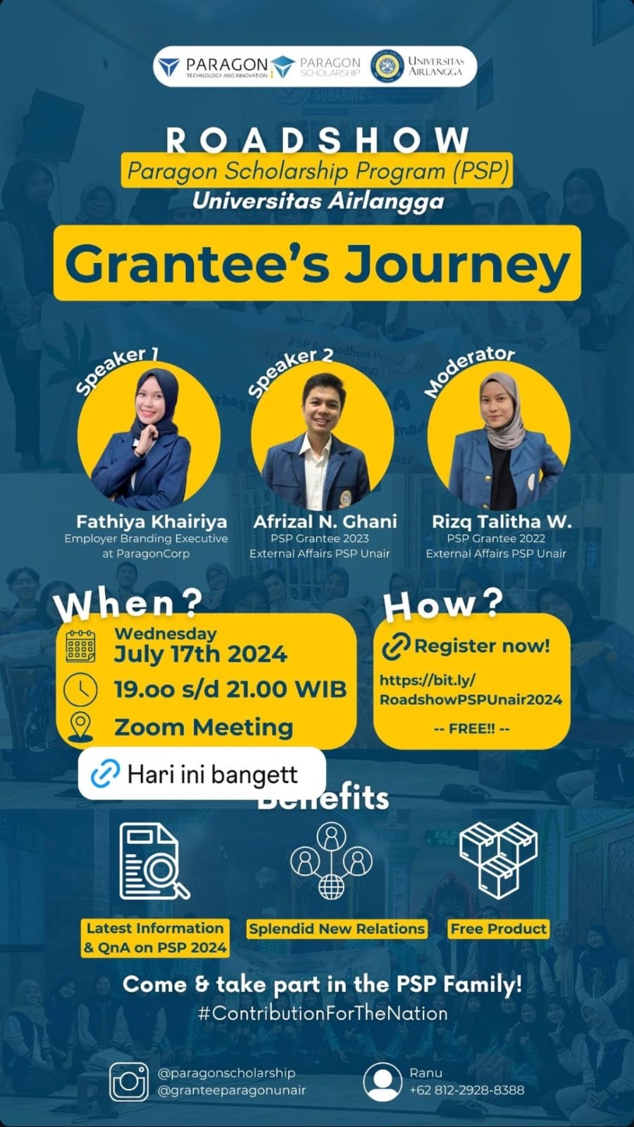 Paragon Scholarship Program (PSP) Universitas Airlangga Grantee’s Journey