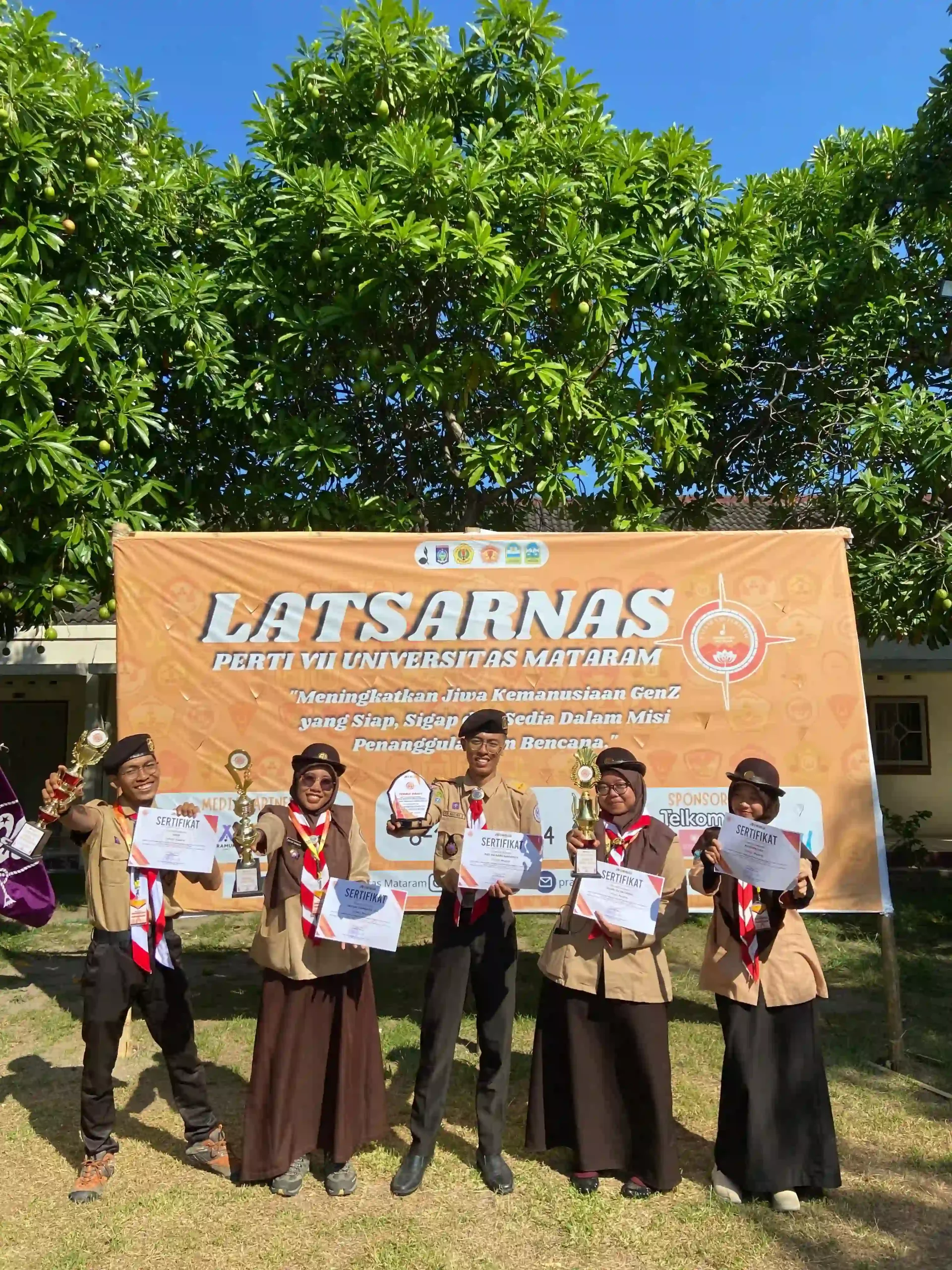 Delegasi Pramuka UNAIR Telah Memenangkan Perlombaan Dalam Latsarnas 2024 di Universitas Mataram (Foto: Istimewa)