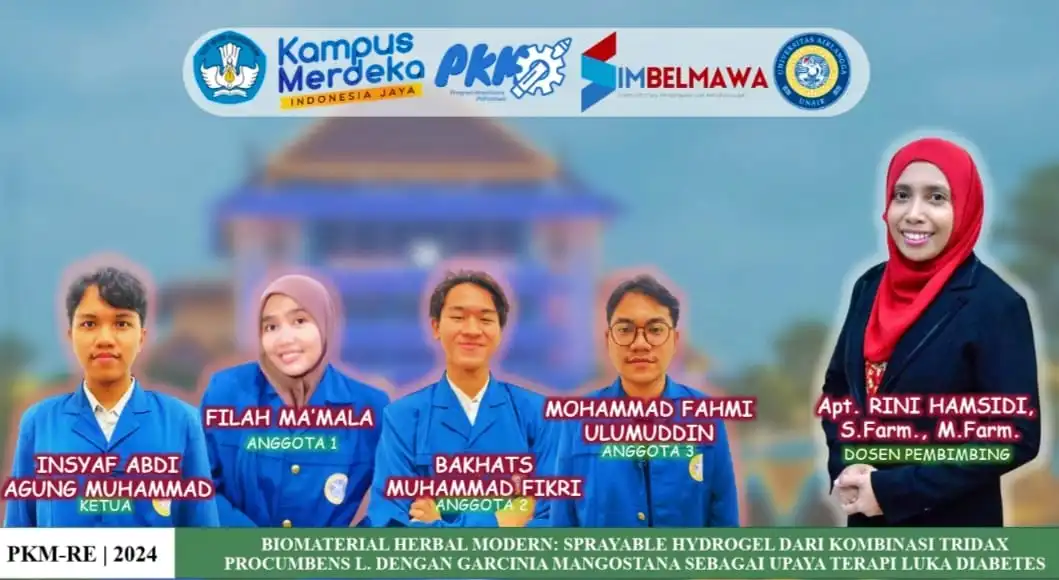 Dokumentasi Seluruh Anggota Tim Sprayable Hidrogel Beserta Dosen Pembimbing (Foto: Dokumentasi Pribadi)