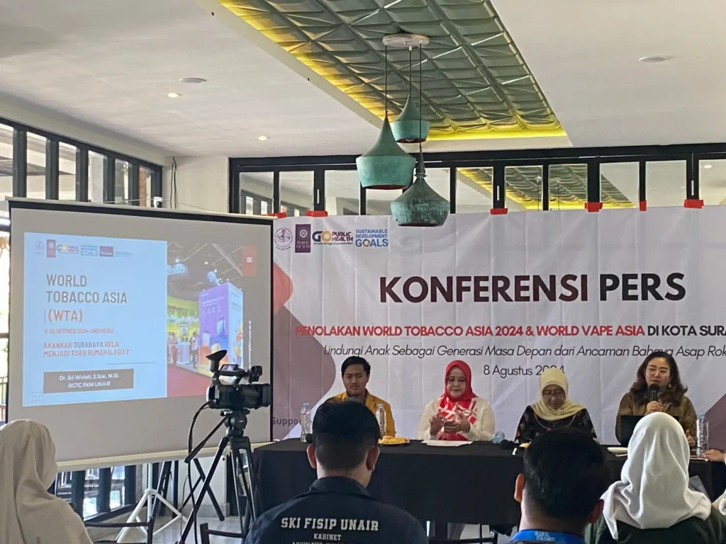 Konferensi pers Penolakan WTA dan WVS Kota Surabaya (Foto: Rosita)